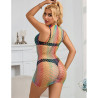 Subblime - 952433 Robe Résille Sans Manches Col Montant Arc-En-Ciel Taille Unique